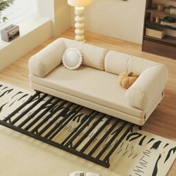 Rackhams Choudhury Two Seater Sofa Bed, Backrest Washable, Corduroy - Green - 150cm - thumbnail 6