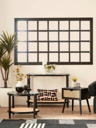 Rackhams Cebu Black Side Table with Rattan Drawer - thumbnail 2