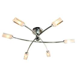 Rackhams Icarus 6 Light Semi Flush Ceiling Light Polished Chrome - thumbnail 2