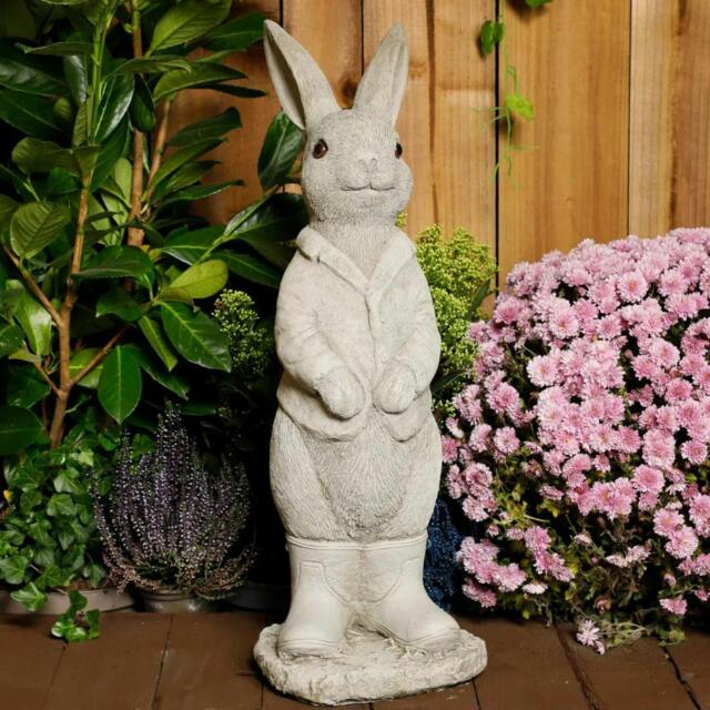 Rackhams Cute Stone Cast Peter Rabbit Large Garden Sculpture - image 1