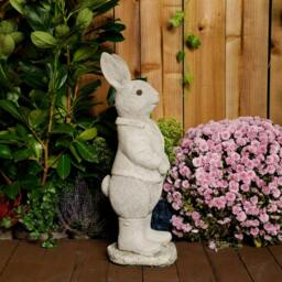 Rackhams Cute Stone Cast Peter Rabbit Large Garden Sculpture - thumbnail 4