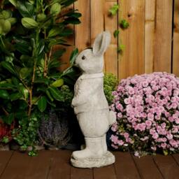 Rackhams Cute Stone Cast Peter Rabbit Large Garden Sculpture - thumbnail 3