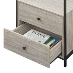 Rackhams Alva Open Wardrobe with 2 Drawers - Grey Oak - thumbnail 4