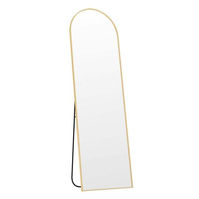 Rackhams 165cm Full Length Free Standing Floor Mirror Arched Decor Golden Frame - image 1