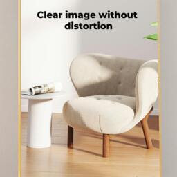 Rackhams 165cm Full Length Free Standing Floor Mirror Arched Decor Golden Frame - thumbnail 6