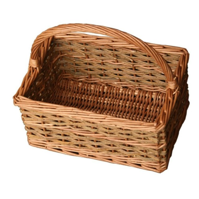 Rackhams Small Rustic Rectangular Wicker Shopping Basket