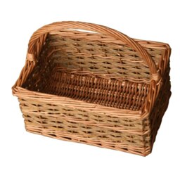 Rackhams Small Rustic Rectangular Wicker Shopping Basket