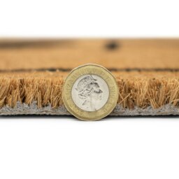 Rackhams Eco-Friendly Latex Backed Coir Entrance Doormat, 60x90cm - Heart Home Welcome - 1 - Brown - thumbnail 5