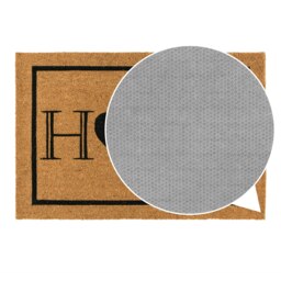 Rackhams Eco-Friendly Latex Backed Coir Entrance Doormat, 60x90cm - Heart Home Welcome - 1 - Brown - thumbnail 6