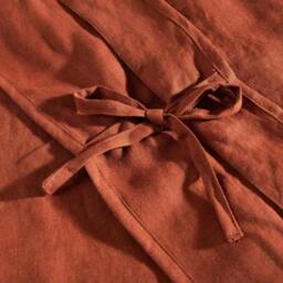 Rackhams Burnt Orange French Linen Duvet Cover - Double - thumbnail 2