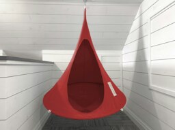 Rackhams Bebo Hanging Chair - Bonfire Red - thumbnail 2
