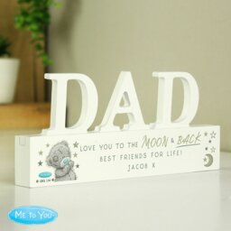 Rackhams Personalised Me To You Moon and Back Wooden Dad Ornament - thumbnail 2