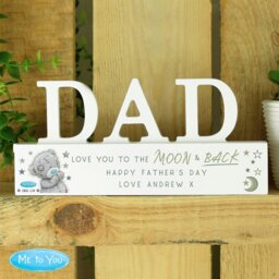 Rackhams Personalised Me To You Moon and Back Wooden Dad Ornament - thumbnail 4