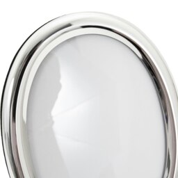 "Rackhams Contemporary Oval Silver Plated Metal 5"" x 7"" Picture Frame with Rounded Border" - thumbnail 4