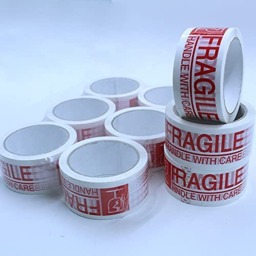 Rackhams - Fragile packing tape Super Strong & Low Noise Fragile Tape for Boxes & packing Heavy Duty Packaging Tape, Tape Pack - 48mm x 66m - Pack of 6 - thumbnail 5