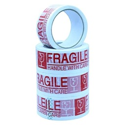 Rackhams - Fragile packing tape Super Strong & Low Noise Fragile Tape for Boxes & packing Heavy Duty Packaging Tape, Tape Pack - 48mm x 66m - Pack of 6 - thumbnail 6