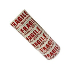 Rackhams - Fragile packing tape Super Strong & Low Noise Fragile Tape for Boxes & packing Heavy Duty Packaging Tape, Tape Pack - 48mm x 66m - Pack of 6 - thumbnail 4