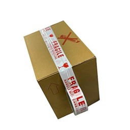 Rackhams - Fragile packing tape Super Strong & Low Noise Fragile Tape for Boxes & packing Heavy Duty Packaging Tape, Tape Pack - 48mm x 66m - Pack of 6 - thumbnail 3
