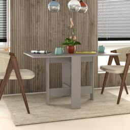 Rackhams Artemio Foldable Table Mocha Grey Rectangular Engineered Wood Folding Table 130(W)x76(D)x73.4(H)cm Kitchen Dining Room - Mocha Grey - thumbnail 4