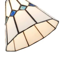 Rackhams White Glass Tiffany Pendant Light Shade with Midnight Blue Diamonds - thumbnail 6