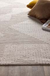 Rackhams Geometric Rug – Cream Shades - 120X170 cm - thumbnail 4
