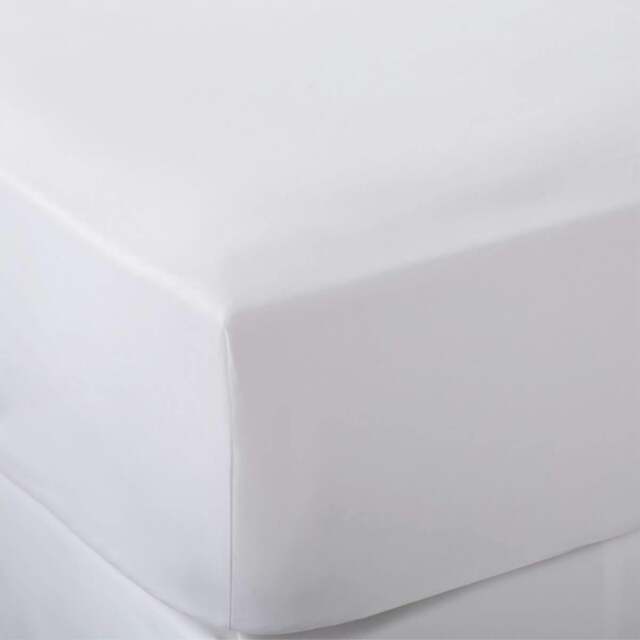 Rackhams White 400 Thread Count Egyptian Cotton 30cm Standard Fitted Sheets - Double - image 1
