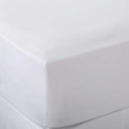 Rackhams White 400 Thread Count Egyptian Cotton 30cm Standard Fitted Sheets - Double - thumbnail 1