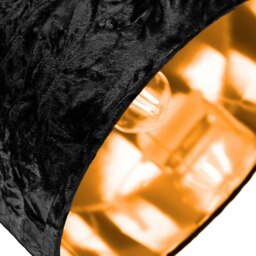 "Rackhams Modern Black Crushed Velvet 12"" Table/Pendant Lamp Shade with Shiny Copper Inner" - thumbnail 2