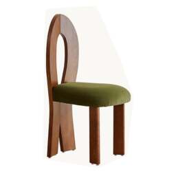 Rackhams Caradoc Mermaid Dining Chair, Oak & Velvet - Black - 2 - thumbnail 4