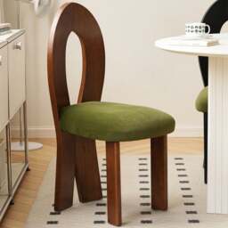 Rackhams Caradoc Mermaid Dining Chair, Oak & Velvet - Black - 2 - thumbnail 2
