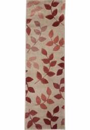 Rackhams Newport Leaf Red Rug – Hand-Carved - 60X200 cm - thumbnail 1