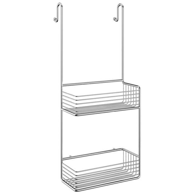 Rackhams Polished Chrome Hanging Double Shower Basket - image 1