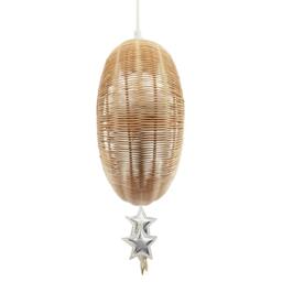Rackhams Whimsical Crescent Moon Pendant Light Shade with Silver and Gold Stars - thumbnail 5