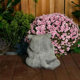 Rackhams Cat with a Big Heart Stone Cast Garden Cat Ornament - thumbnail 2