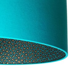 "Rackhams Senzo Spot Animal Print Silhouette Lampshade in Jade - Ceiling Pendant / Arc Lamp - 50cm Diameter x 30cm Height / (20"" x 12"")" - thumbnail 3