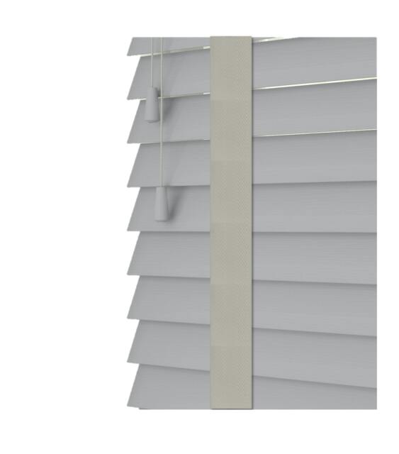 Rackhams Dove Grey Faux Wood Venetian Blinds with Tapes (130cm Drop) - 200cm - image 1