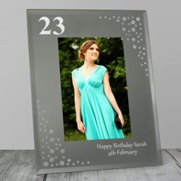 Rackhams Personalised Big Age 6x4 Diamante Glass Photo Frame - thumbnail 4