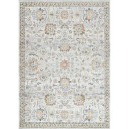 Rackhams Lillian-Washable Grey Yellow Blue Traditional Vintage Boho Rug - 200cm_diameter - thumbnail 3