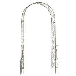 Rackhams Metal Garden Arch Trellis, Decorative Arbour Archway for Walkway Path Ceremony Wedding Party, 120 x 30 x 226cm - thumbnail 1