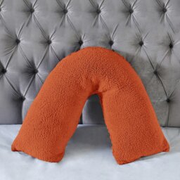 Rackhams Teddy Bear Fleece Super Soft Cosy V Shape Pillowcase - Cream - thumbnail 4