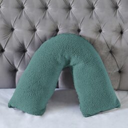 Rackhams Teddy Bear Fleece Super Soft Cosy V Shape Pillowcase - Cream - thumbnail 3