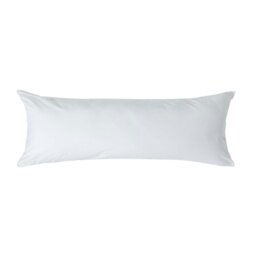 Rackhams Egyptian Cotton Housewife Body Pillowcase 200 TC - White - thumbnail 1