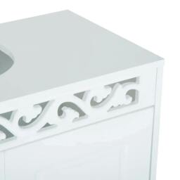 Rackhams Bathroom Under Sink Storage Cabinet 2 Door Wooden Cupboard Vanity Units - thumbnail 6