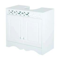 Rackhams Bathroom Under Sink Storage Cabinet 2 Door Wooden Cupboard Vanity Units - thumbnail 1