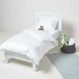 Rackhams Organic Cotton Fitted Cot Sheets 400 Thread Count, 2 Pack - White - thumbnail 2