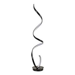 Rackhams Spiral LED Floor Lamp 131cm Standing Lamp - Black - thumbnail 2