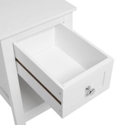 Rackhams One Drawer Small Side Table - White - thumbnail 3