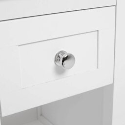 Rackhams One Drawer Small Side Table - White - thumbnail 4