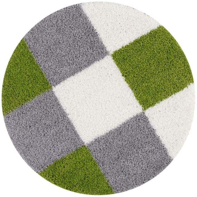 Rackhams Myshaggy Geometric Green Rug - Ø 120 cm - image 1
