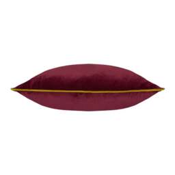 Rackhams Meridian Velvet Cushion Cover - Maroon/Moss - 45cm x 45cm - Maroon/Moss - 100% Polyester - thumbnail 2